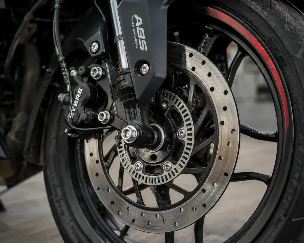 Front disc brake and ABS system of Bajaj Pulsar NS200