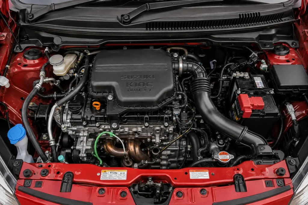 Maruti Suzuki Alto K10 1.0 litre K10C DualJet petrol engine inside engine bay