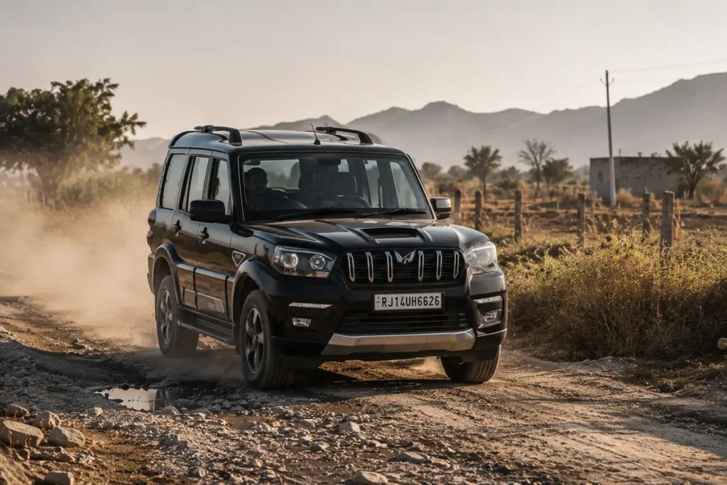 Mahindra Scorpio Classic handling rough roads and rural terrain