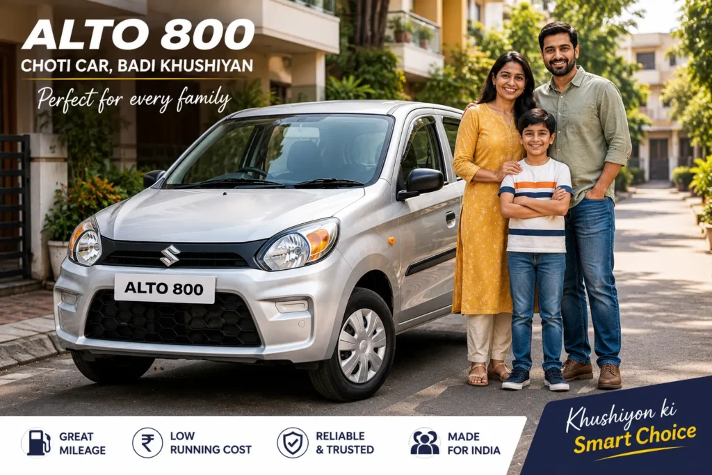 Maruti Suzuki Alto 800 family car in India
