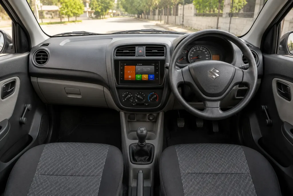 Maruti Suzuki Alto 800 interior cabin and dashboard