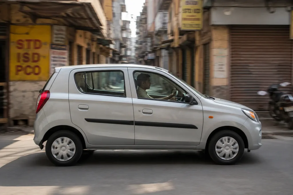 Side profile of Maruti Suzuki Alto 800 hatchback