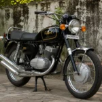 Original Rajdoot 350 showcasing the legendary twin-cylinder motorcycle design