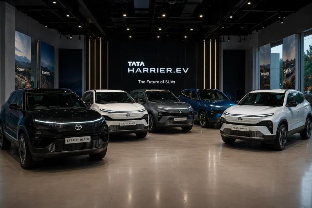 Tata Harrier EV variants and color options
