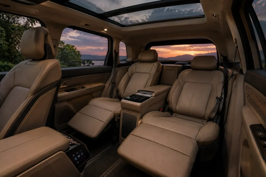 Executive lounge rear seating in Tata Sierra EV