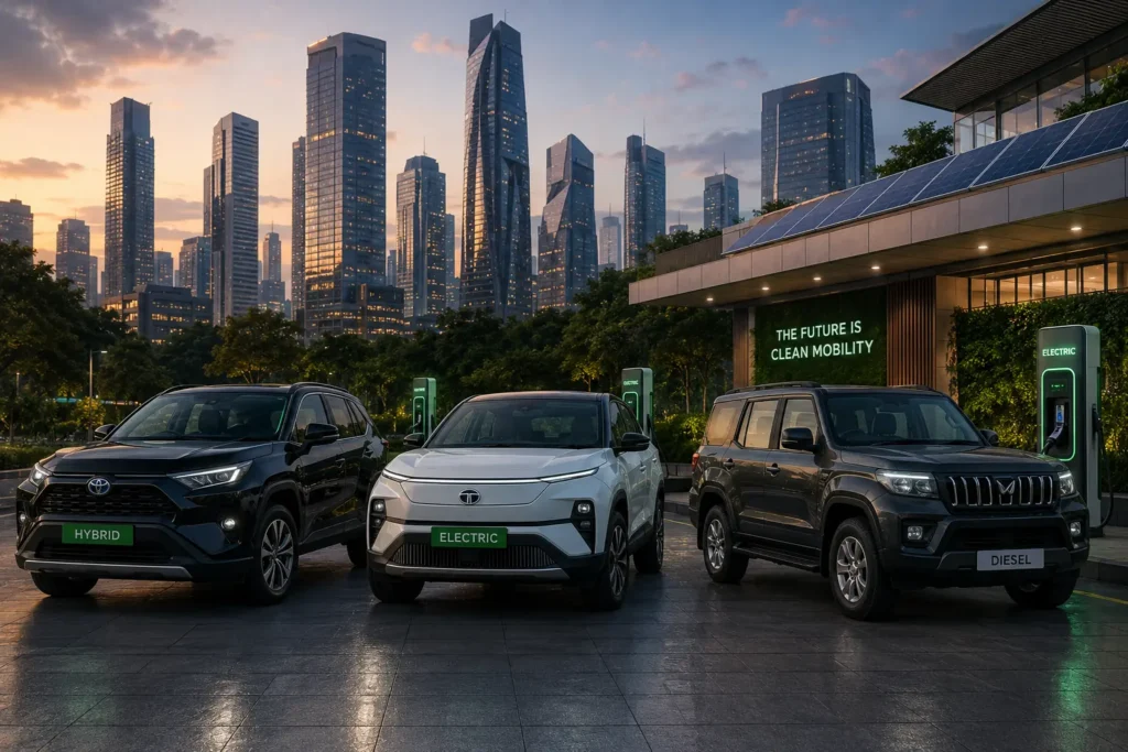Hybrid and electric vehicles competing with diesel cars in India