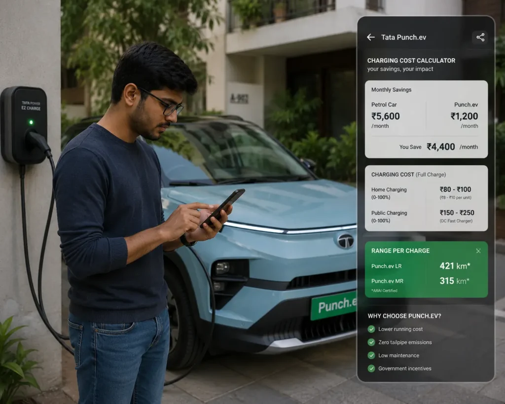 Indian EV buyer researching Tata Punch EV ownership details