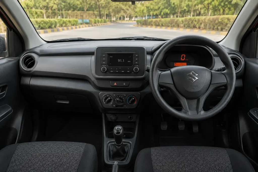 New Cars Under ₹5 Lakh in India: Interior features of an affordable hatchback car in India