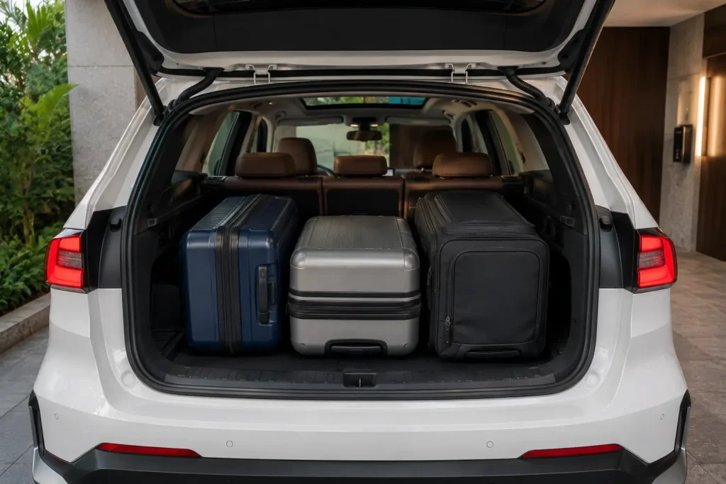 BMW iX1 luggage boot space