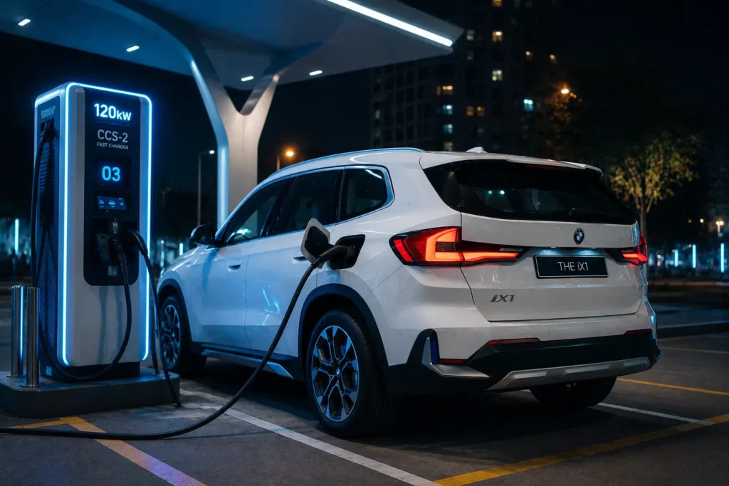 BMW iX1 DC fast charging station