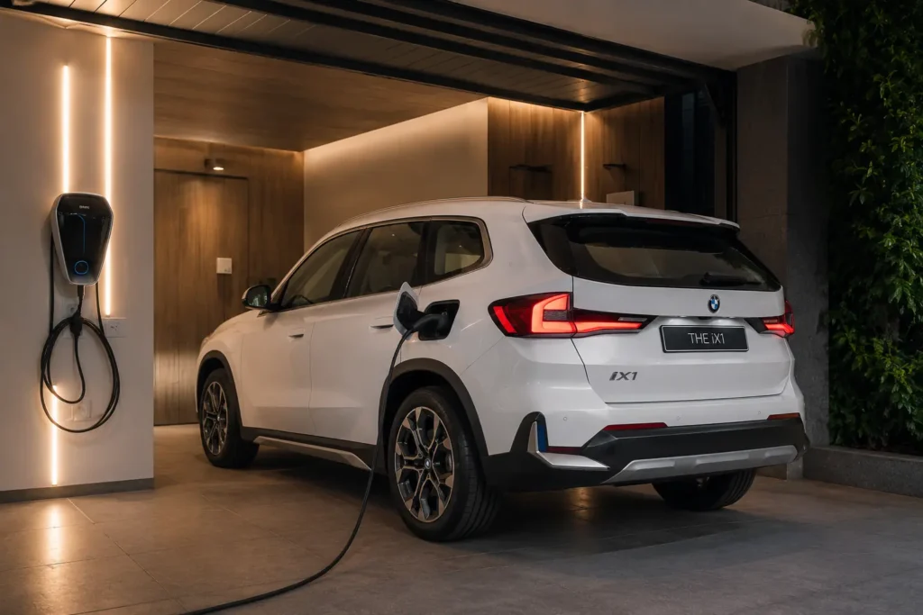 BMW iX1 charging with home wall box charger