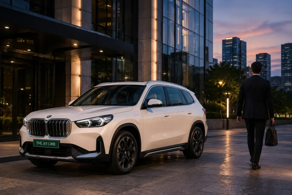 BMW iX1 luxury EV lifestyle image