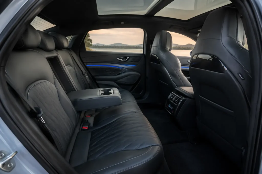 Rear passenger seating space in BYD Seal EV