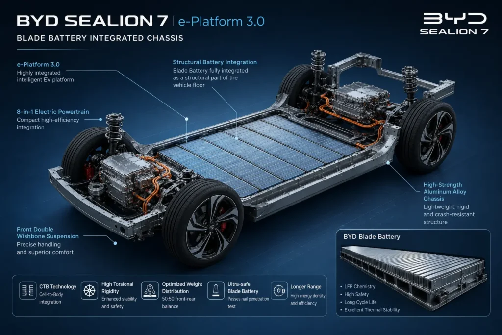 BYD Sealion 7 Blade battery platform illustration