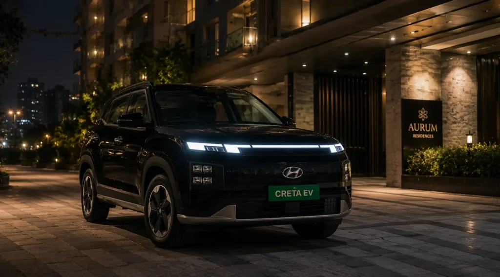 Hyundai Creta EV premium road presence and styling