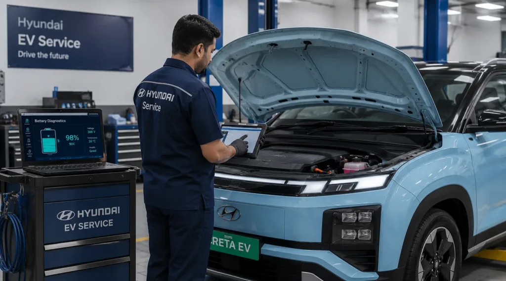 Hyundai Creta EV maintenance and battery diagnostics service