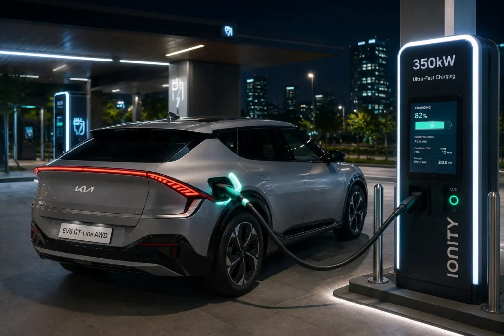 Kia EV6 ultra-fast charging using 800V architecture