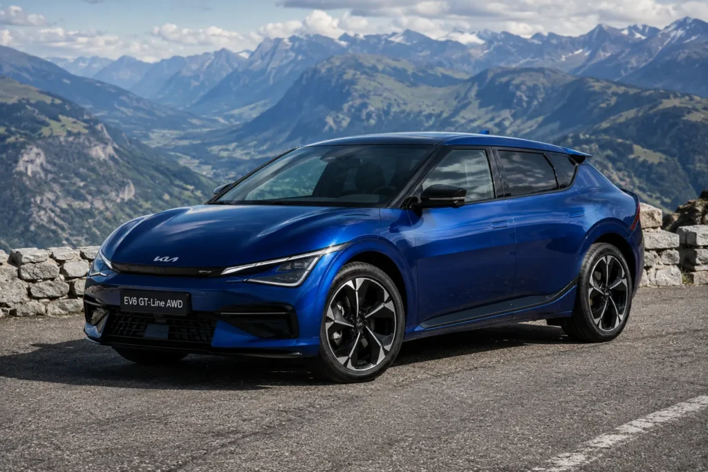 Kia EV6 GT-Line AWD exterior and alloy wheel design