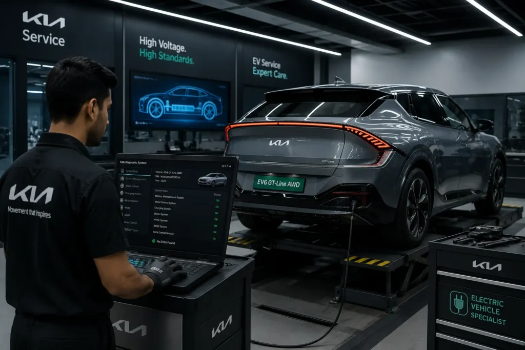 Kia EV6 maintenance and software diagnostics service