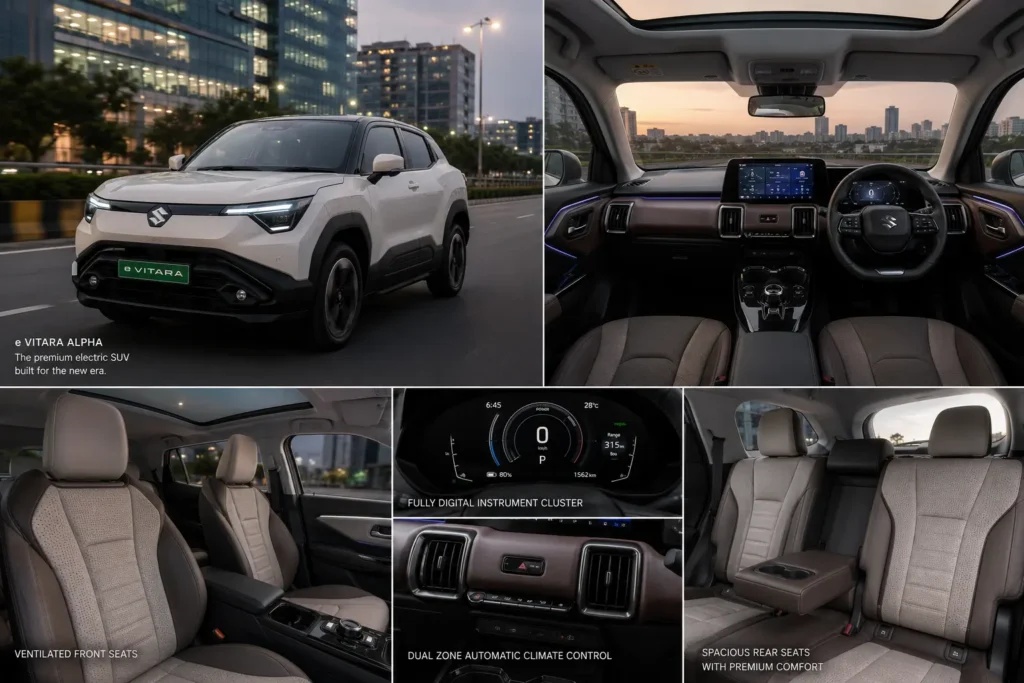 Maruti e Vitara Alpha interior features