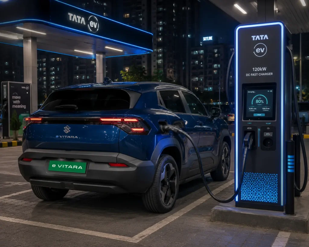 Maruti Suzuki e Vitara fast charging station