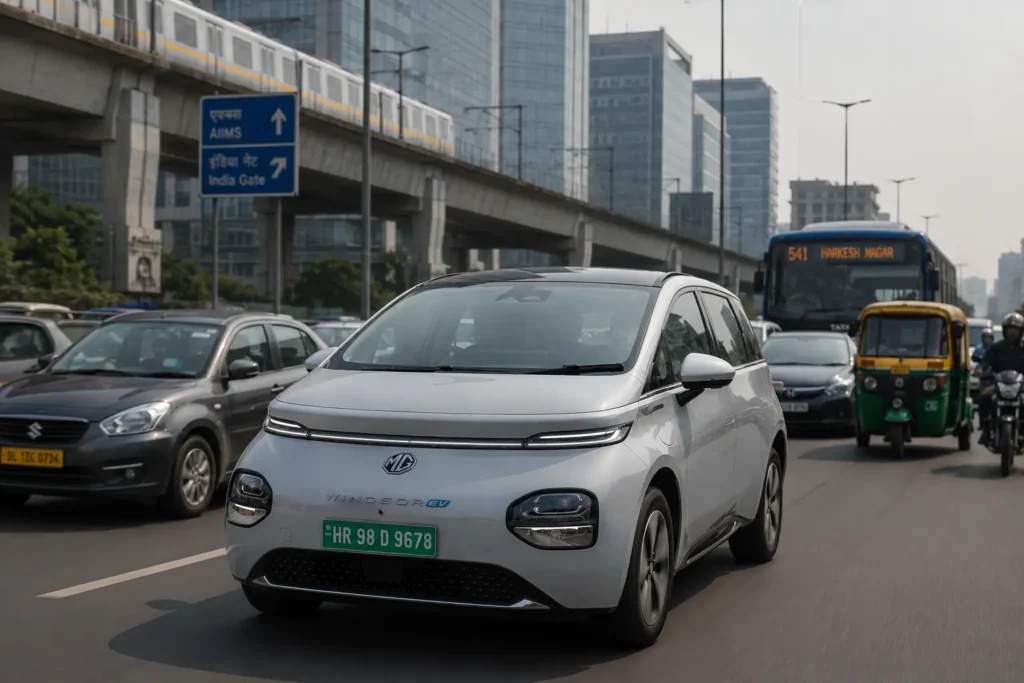 MG Windsor EV used for daily city commuting in India