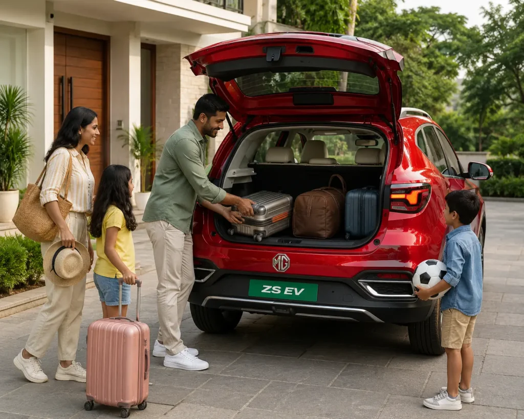 MG ZS EV boot space and family practicality