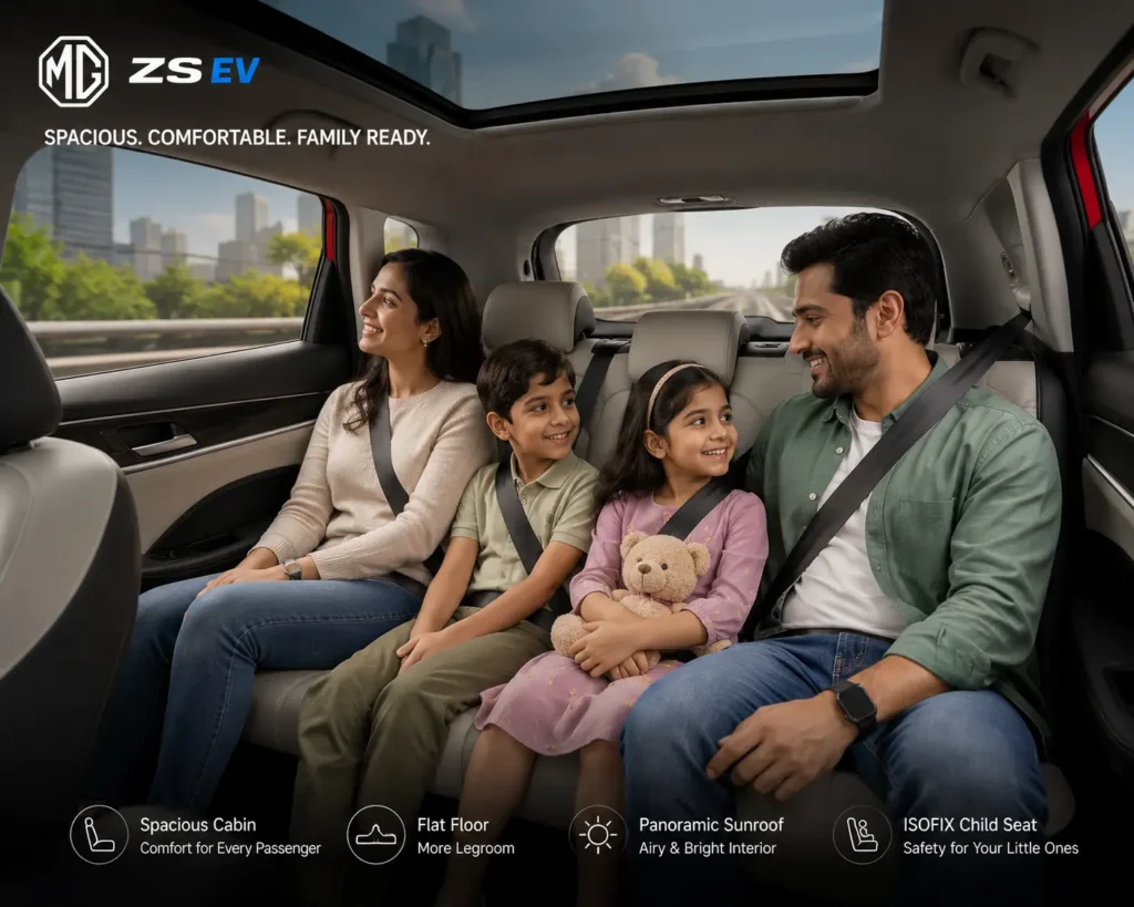 MG ZS EV family SUV for daily commuting