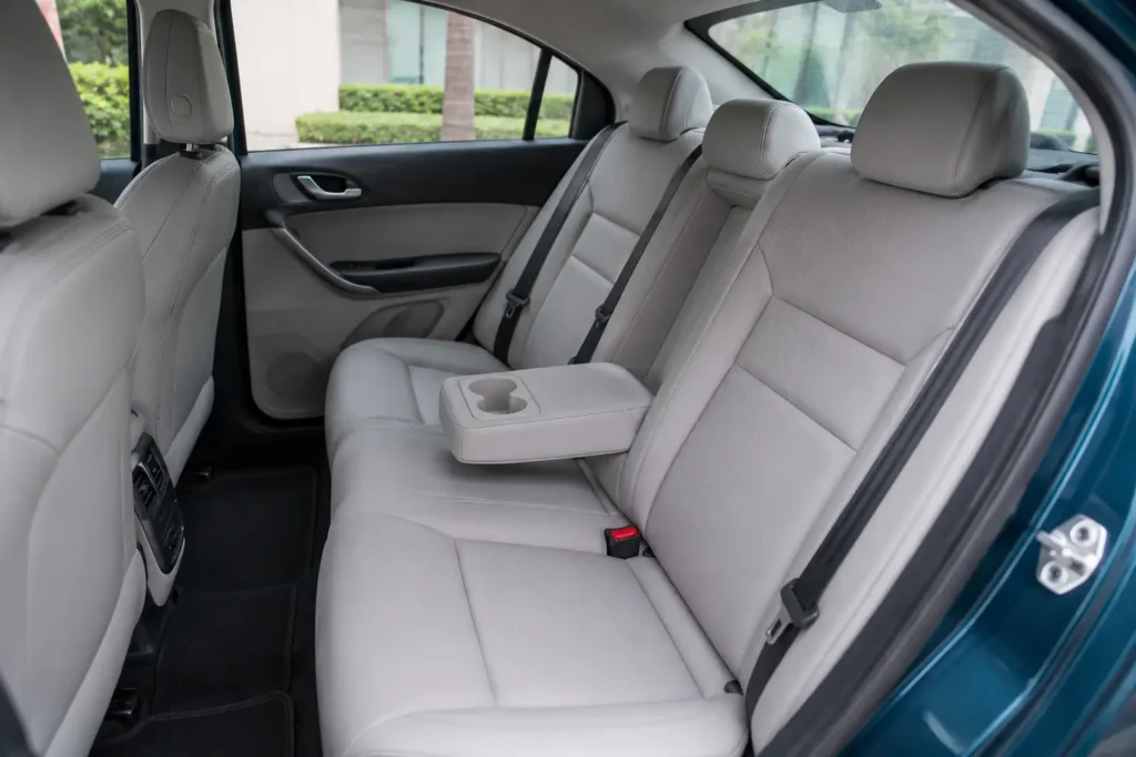 Tata Tigor EV rear passenger seating space and comfort.