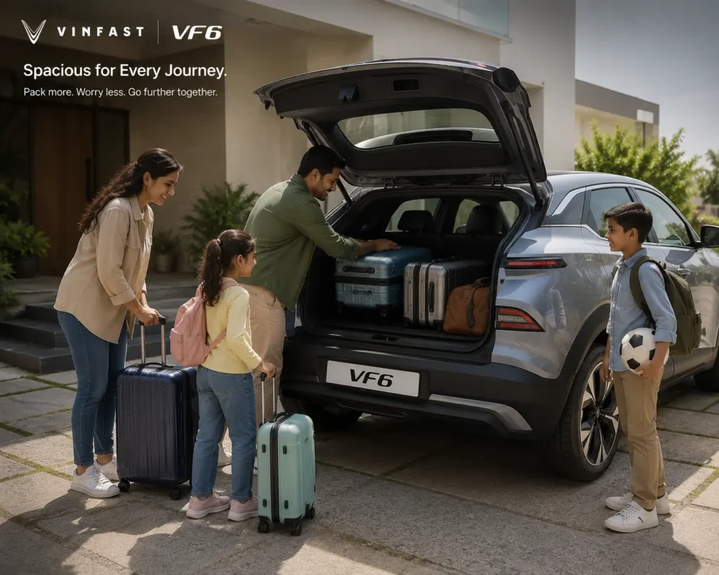 VinFast VF6 boot space and family practicality