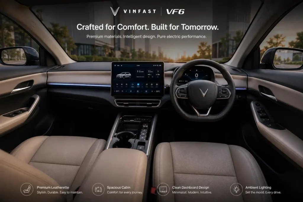 VinFast VF6 premium cabin quality and seats