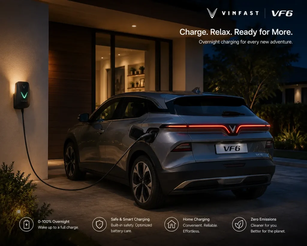VinFast VF6 home charging setup