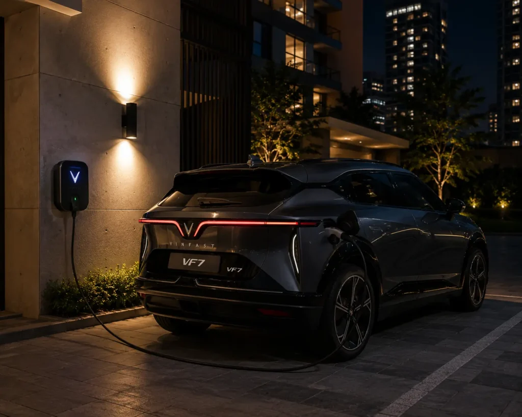 VinFast VF7 home charging setup