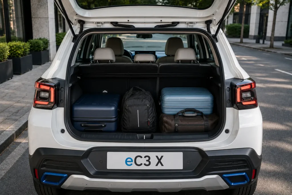 Citroen eC3 X 315-litre boot space