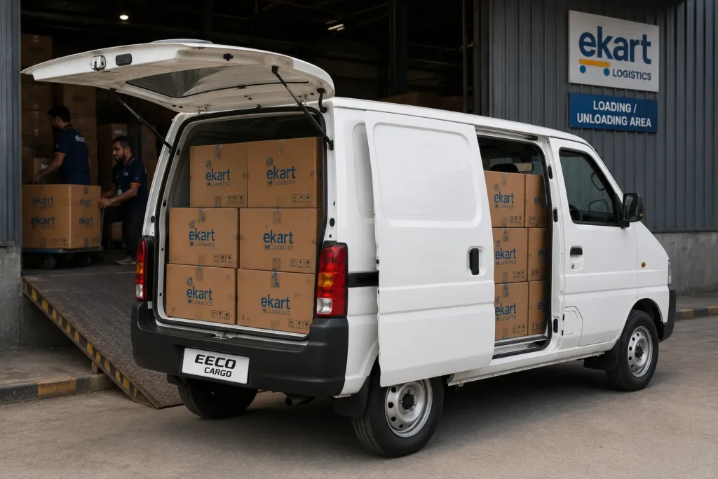 Eeco Cargo carrying commercial cargo near its maximum payload capacity