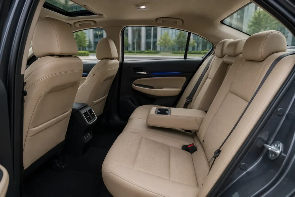 Spacious rear-seat comfort in Honda City Facelift