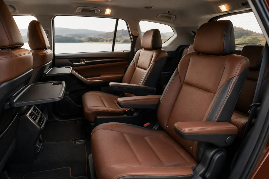 Second-row captain seats in Toyota Innova Crysta 7-seater