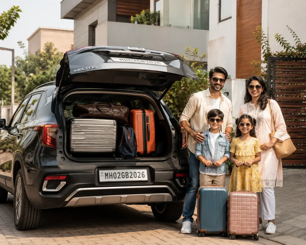 Family using Kia Seltos SUV for daily and weekend travel