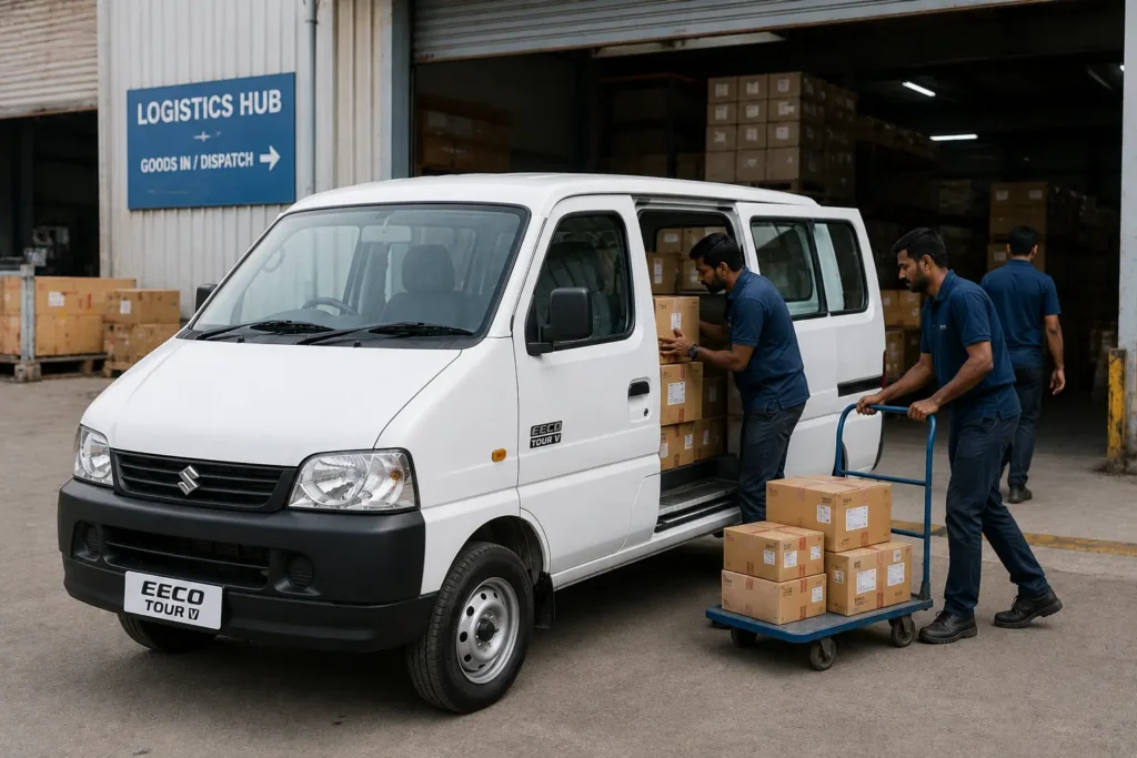 Eeco Tour V at logistics hub used for commercial delivery operations
