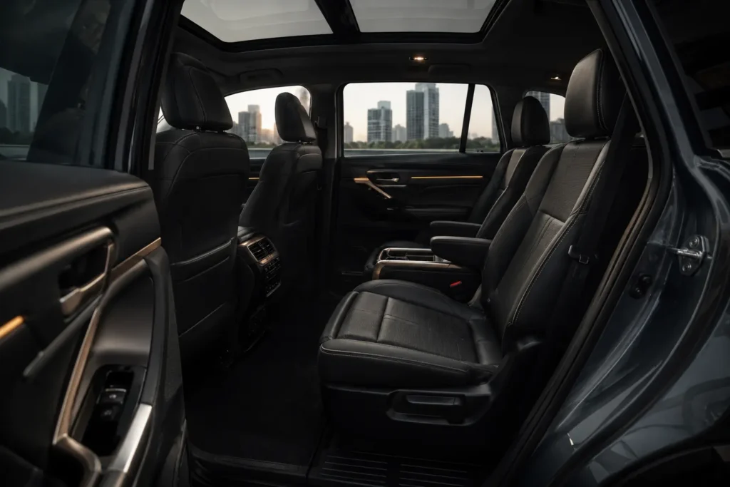 Maruti Suzuki Invicto premium cabin with captain seats, panoramic sunroof and black interior