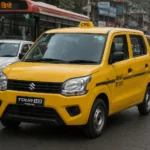 Maruti Suzuki Tour H3 Wagon R taxi variant front view in city traffic