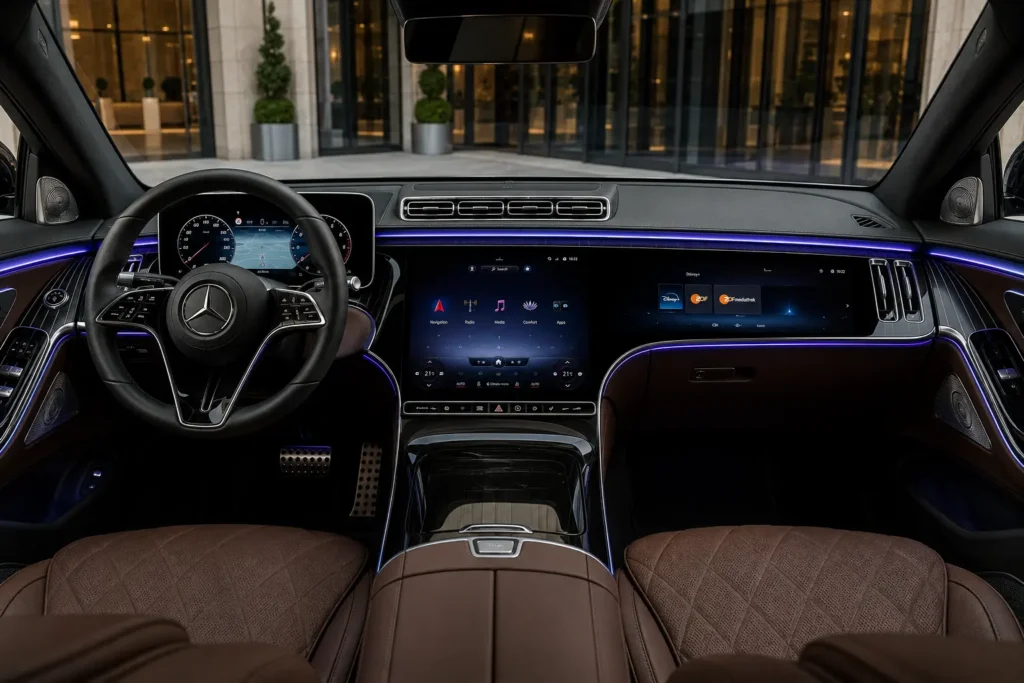 Mercedes-Benz S-Class MBUX Superscreen interior