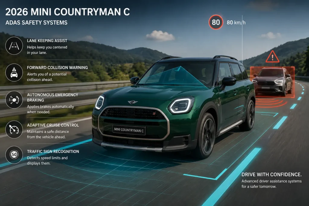 Mini Countryman C Level 1 ADAS safety features