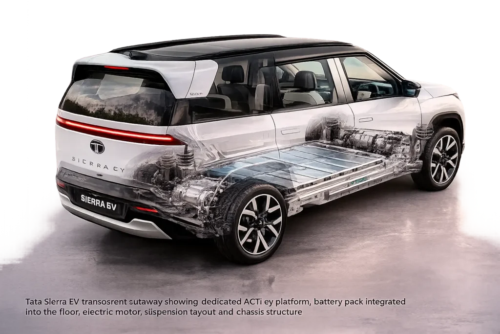 Tata Sierra EV ACTi.ev platform with battery architecture