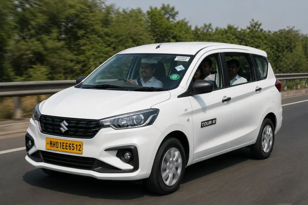 Tour M Ertiga being used for commercial passenger transportation