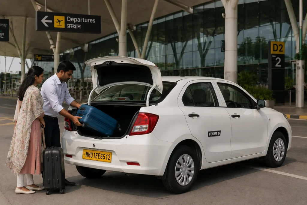Tour S Dzire being used for airport transfer and taxi operations